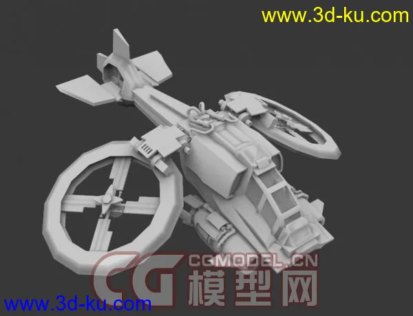 星际争霸2女妖三维3d模型下载（无贴图），飞机，战斗机的图片1