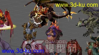 3D打印模型魔兽世界各职业套装和BOSS的图片
