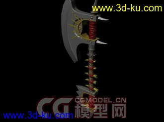 3D打印模型游戏中的战斧，精模的图片