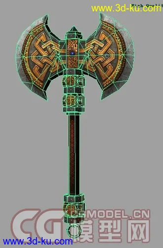 3D打印模型一把次时代的斧头。。。。。。。。。。。的图片