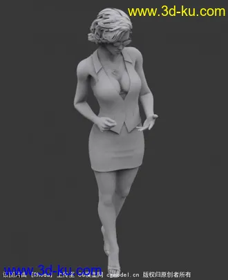 贴图联系用现代时尚女性模型下载（内有贴图）的图片