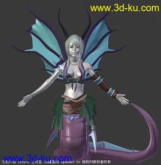 3D打印模型银焰蛟女,欢迎大家来看看的图片