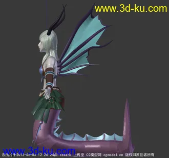 3D打印模型银焰蛟女,欢迎大家来看看的图片