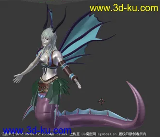 3D打印模型银焰蛟女,欢迎大家来看看的图片