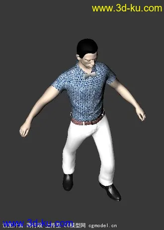 3D打印模型男人 带骨骼的图片