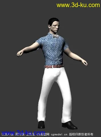 3D打印模型男人 带骨骼的图片