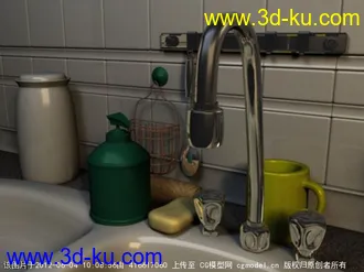 3D打印模型厨房道具一套的图片