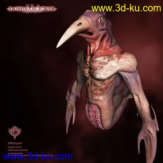 3D打印模型怪兽 maya2009  含各种贴图的图片