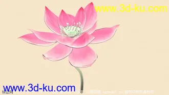 3D打印模型漂亮的荷花 已渲染的图片