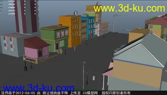 3D打印模型街道建筑的图片