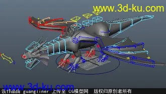 3D打印模型龙的绑定，纯手工绑定的图片