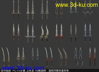 3D打印模型兵器大全。刀枪剑棍都有！！的图片