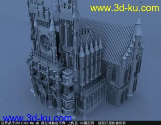 3D打印模型精美教堂一座，快来围观吧的图片