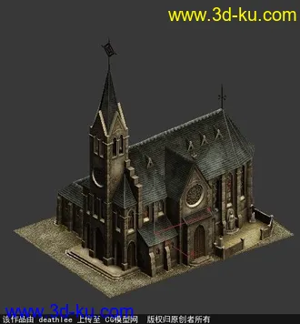 3D打印模型欧洲中世纪教堂的图片