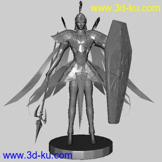 3D打印模型女战士，OBJ的图片