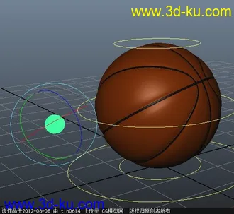 3D打印模型一个篮球的绑定。有球体自身转动。的图片
