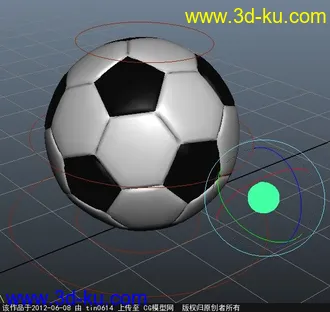 3D打印模型一个足球的绑定，带自身旋转的图片