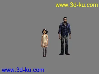 3D打印模型行尸走肉第一章。大叔and萝莉的图片