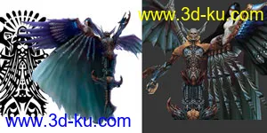 Final Fantasy＂最终幻想＂12星座双子座死之天使的3D模型的图片