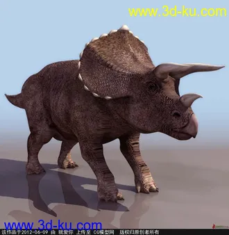 3D打印模型三角龙的图片