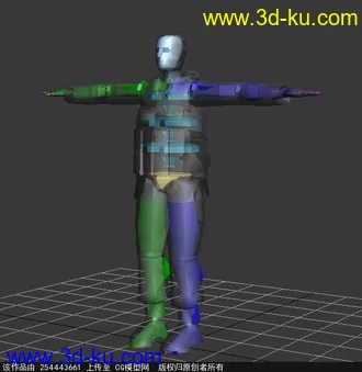 枪战游戏人物3D模型（带材质）的图片