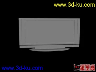 精美的宽屏大尺寸液晶显示器3D模型的图片