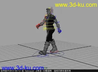 3D打印模型有骨骼绑定，有动画（走路）的图片