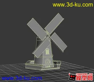 3D打印模型大风车低模的图片