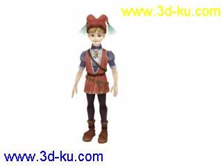 3D打印模型一个漂亮的有骨骼绑定max小男孩（有图、有贴图有动画效果gif）的图片