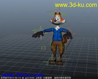 3D打印模型自己做的狐狸大叔（内含贴图）的图片