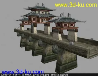 3D打印模型场景桥   亲请记得好评哦~~~的图片