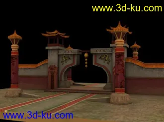 3D打印模型自己照着图片做的游戏场景，第一次做，见笑了。的图片