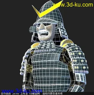 3D打印模型武士盔甲，高模分享,的图片
