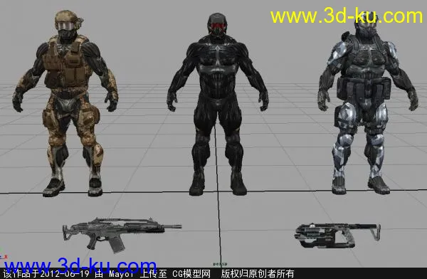 Crysis II_孤岛危机2_主角套装模型合集，附带全部贴图的图片5