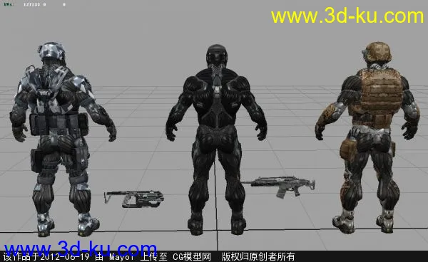 Crysis II_孤岛危机2_主角套装模型合集，附带全部贴图的图片9