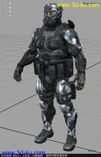 Crysis II_孤岛危机2_主角套装模型合集，附带全部贴图的图片