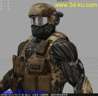 Crysis II_孤岛危机2_主角套装模型合集，附带全部贴图的图片