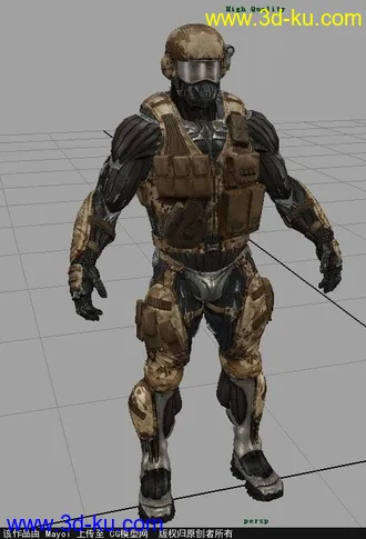 Crysis II_孤岛危机2_主角套装模型合集，附带全部贴图的图片