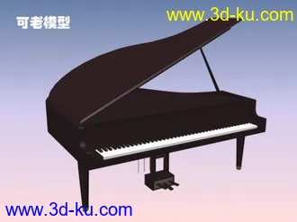 送你一台钢琴3dmax模型（三脚钢琴）的图片