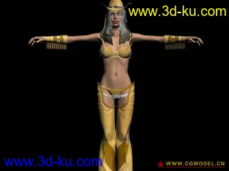 3D打印模型高精度性感牛仔女的图片