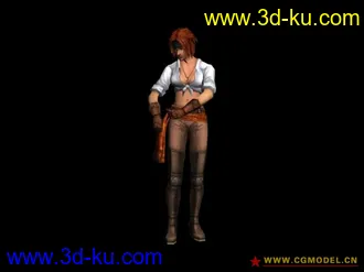 3D打印模型牛仔紧身美女的图片