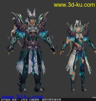 3D打印模型诛仙男女角色的图片