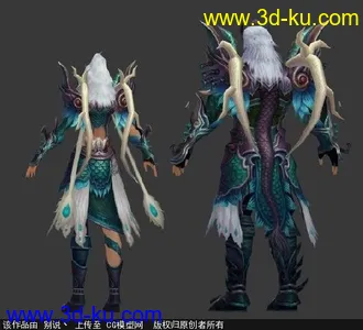 3D打印模型诛仙男女角色的图片