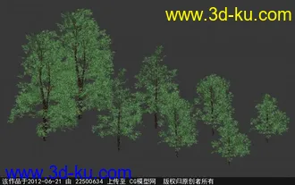 3D打印模型一组树木低模，有4季贴图哦，刚整理的，给需要的人的图片