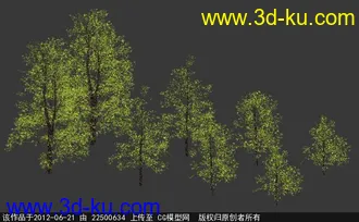 3D打印模型一组树木低模，有4季贴图哦，刚整理的，给需要的人的图片