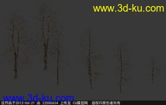 3D打印模型一组树木低模，有4季贴图哦，刚整理的，给需要的人的图片