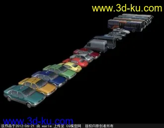 3D打印模型多款汽车低中高都有的图片