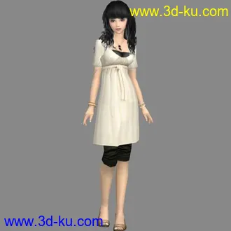 3D打印模型一个女孩的图片
