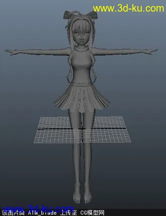 3D打印模型卡通女孩。。 精模的图片