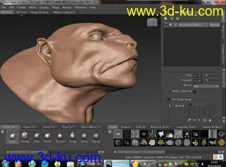 3D打印模型兽头  OBJ的图片